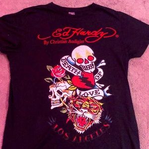 VINTAGE EDHARDY RHINESTONE SHIRT